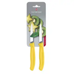 VICTORINOX - Cuchillo Verdura Swiss Classic dentado color Amarillo