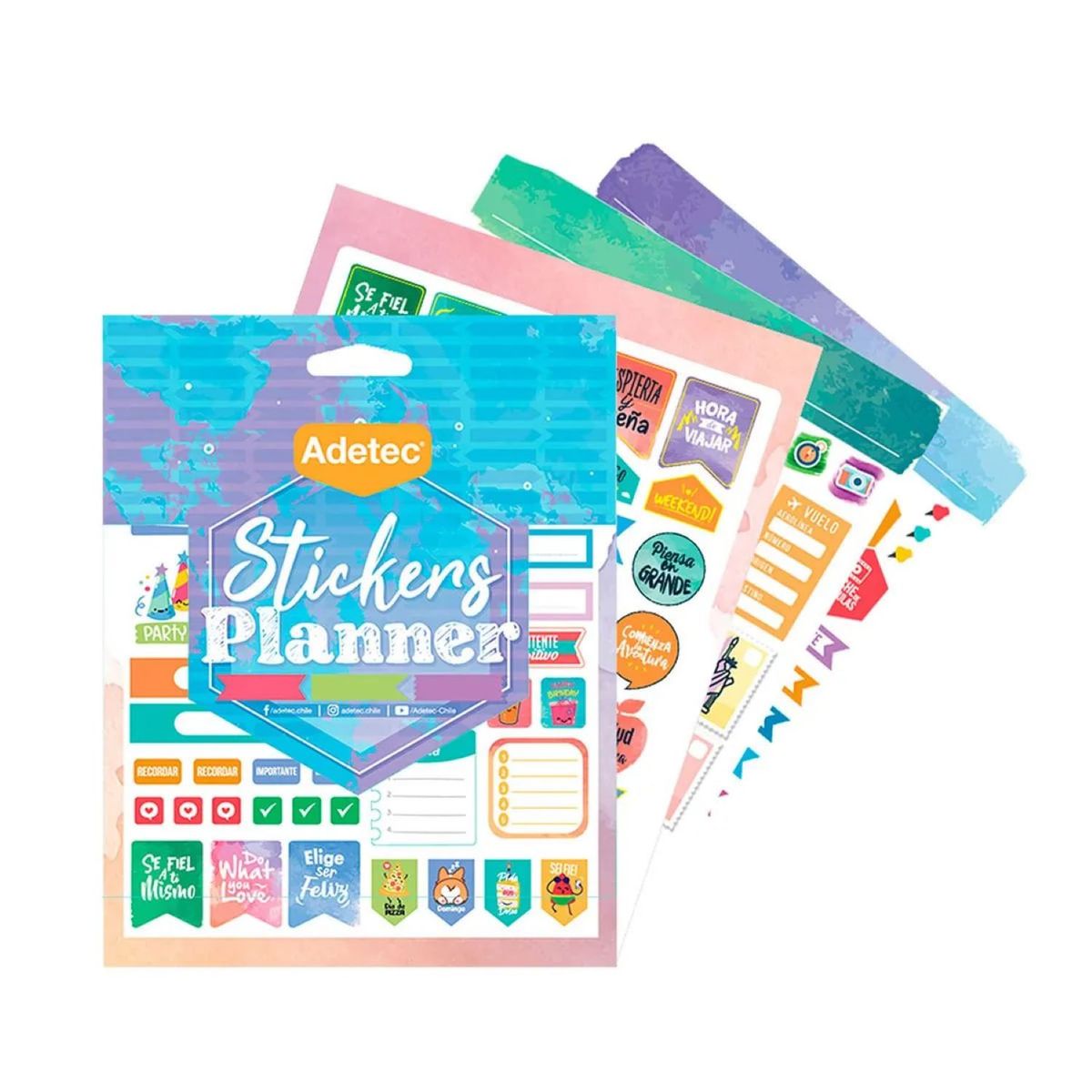 ADETEC - Blocks De Stickers Planner Y Travelblock Adhesivo Adetec