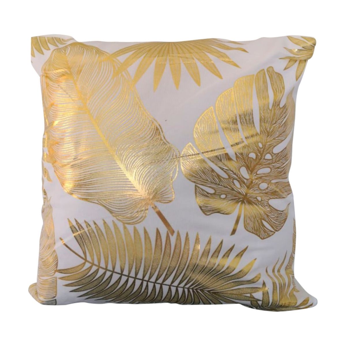 GENERICO - Funda Para Cojin Nordicas - Blanca - Hojas Golden 18