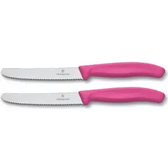 VICTORINOX - Cuchillo Verdura Swiss Classic color Rosado. Hoja 11 cm.