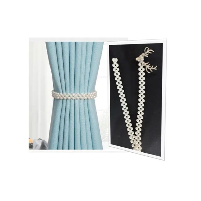 GENERICO - 2 Sujetador De Cortina Decorativo Hogar Accesorios Perla