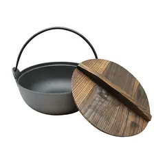 WAYU - Olla Hierro Fundido con Tapa de Madera Acacia