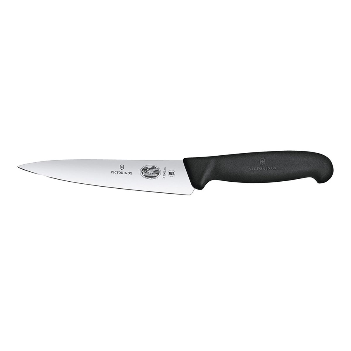 VICTORINOX - Cuchillo para trinchar Fibrox color Negro. Hoja 15 cm. Victorinox
