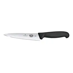 VICTORINOX - Cuchillo para trinchar Fibrox color Negro. Hoja 15 cm.