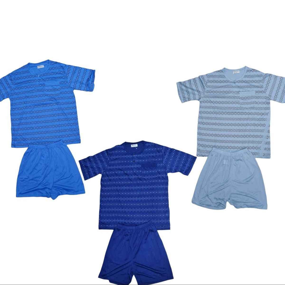 AGW - Pack 3 Pijamas Hombre Verano Algodón.