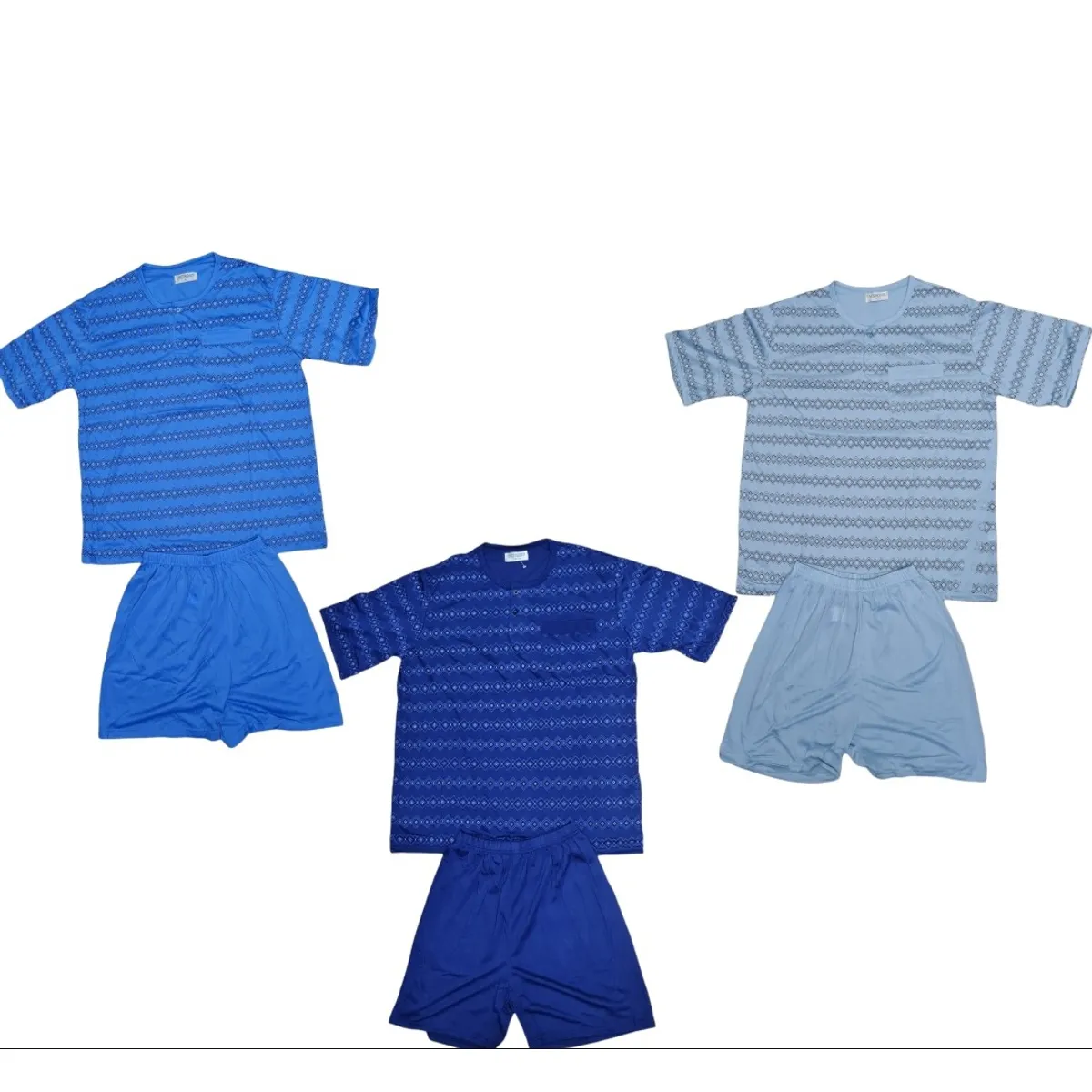 AGW - Pack 3 Pijamas Hombre Verano Algodón.