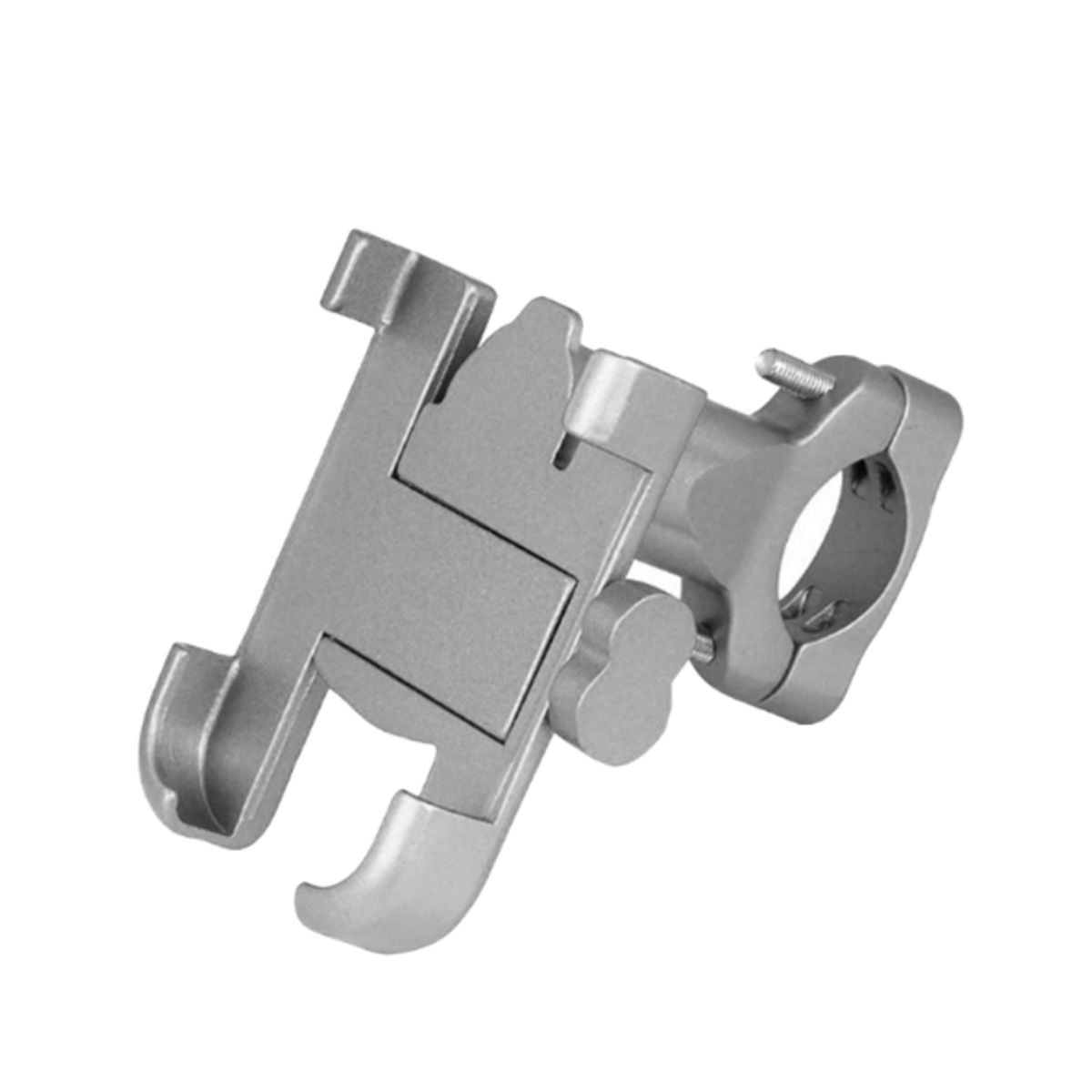 IRM - Porta Celular Metálico 360° Para Moto Bicicleta Plateado