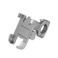 Porta Celular Metálico 360° Para Moto Bicicleta Plateado