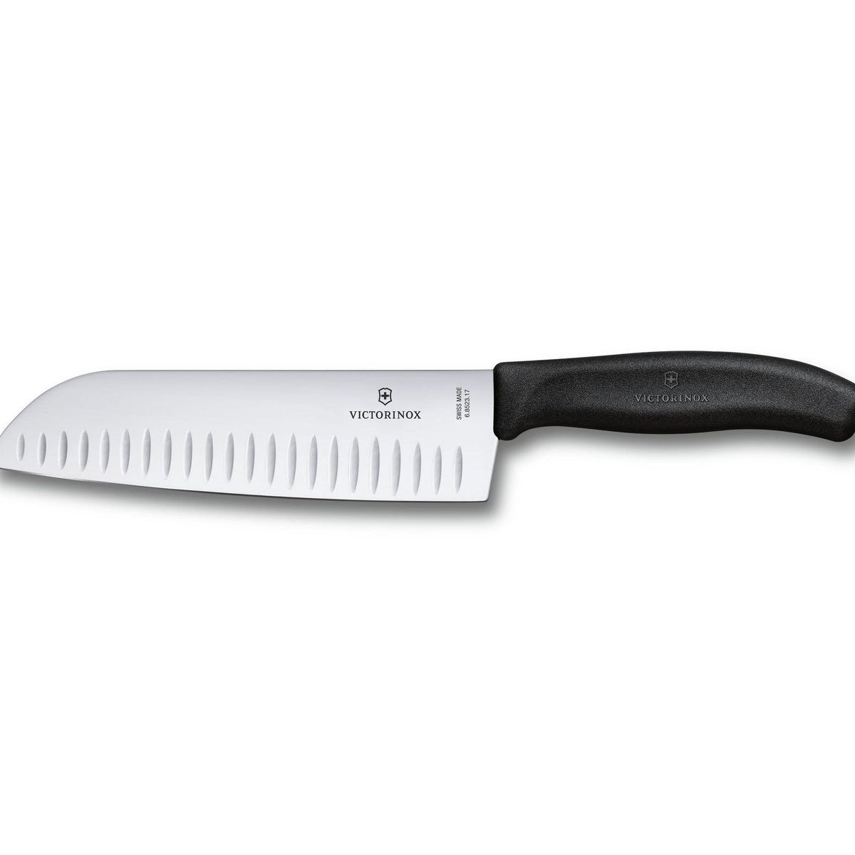 VICTORINOX - Cuchillo Santoku Swiss Classic blister Color Negro Victorinox