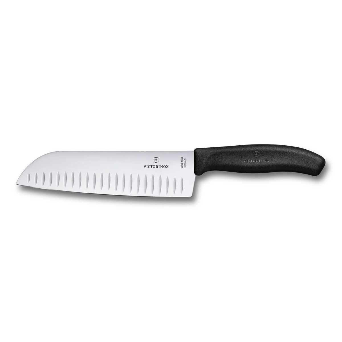 VICTORINOX - Cuchillo Santoku Swiss Classic blister Color Negro Victorinox