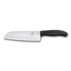 VICTORINOX - Cuchillo Santoku Swiss Classic blister Color Negro