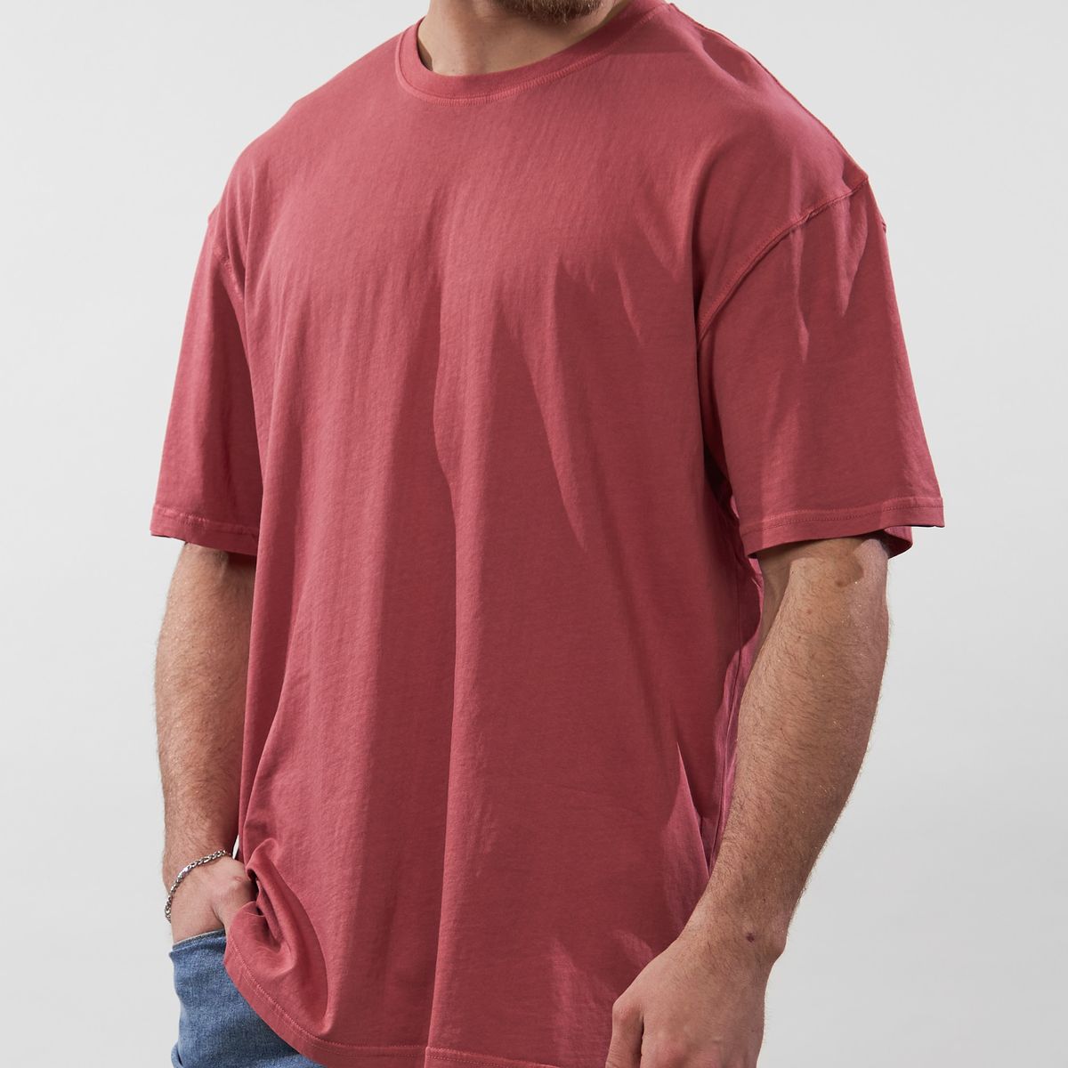 POLEMIC - Polera Pigment Dye Oversized Fit Rojo Polemic