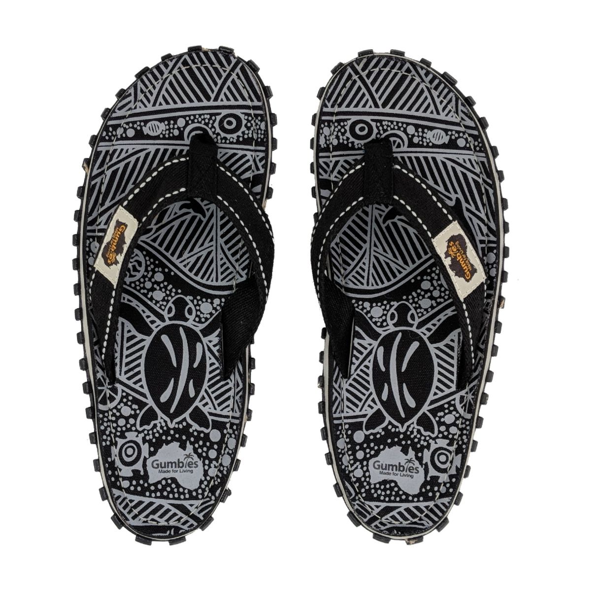 GUMBIES - Sandalia Canvas Black Signature Gumbies