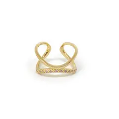 ANDREA COGGIOLA JOYAS - Anillo Circones Anastasia Enchapado Oro 18K