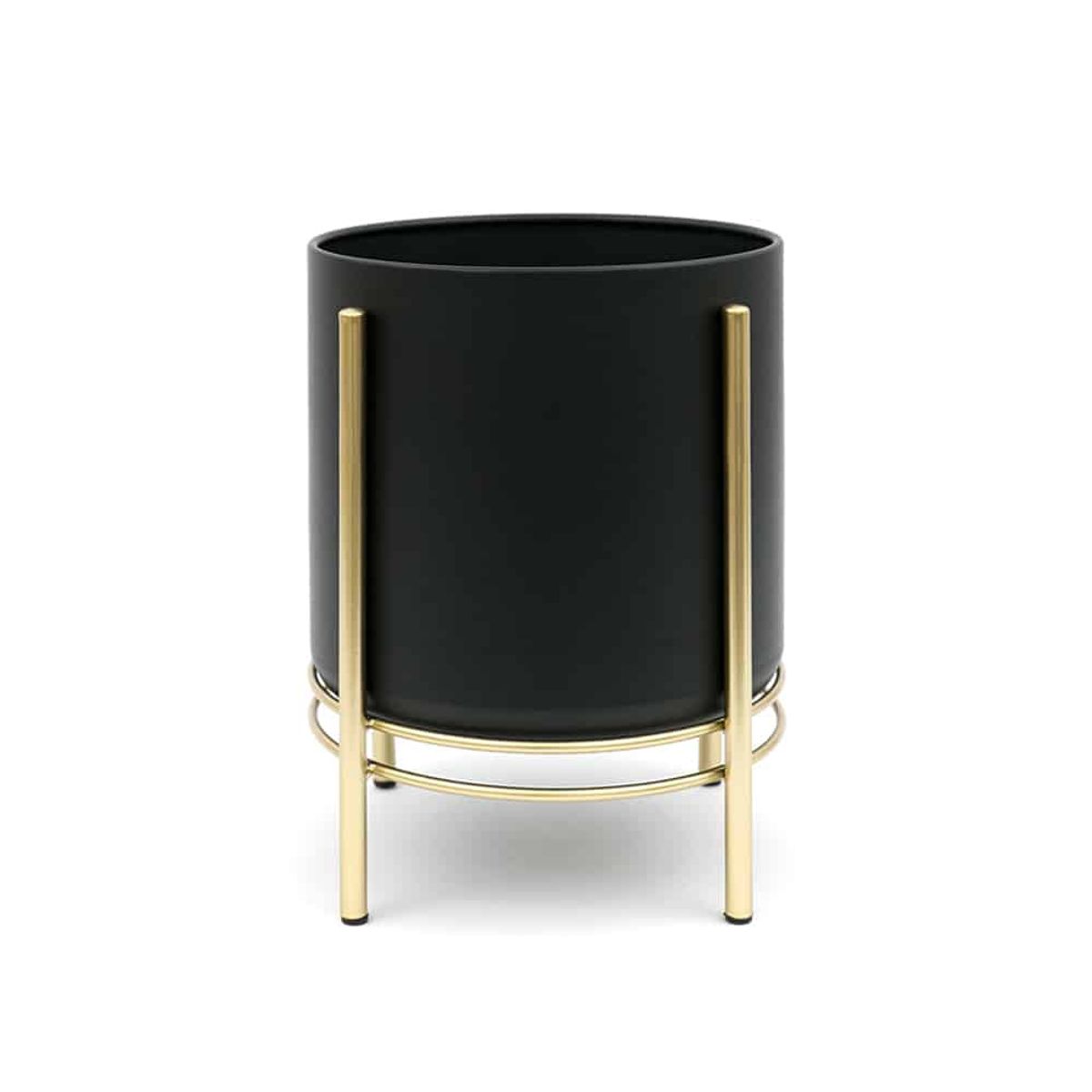 LA SILLERIA - MACETA OSLO METAL NEGRA S