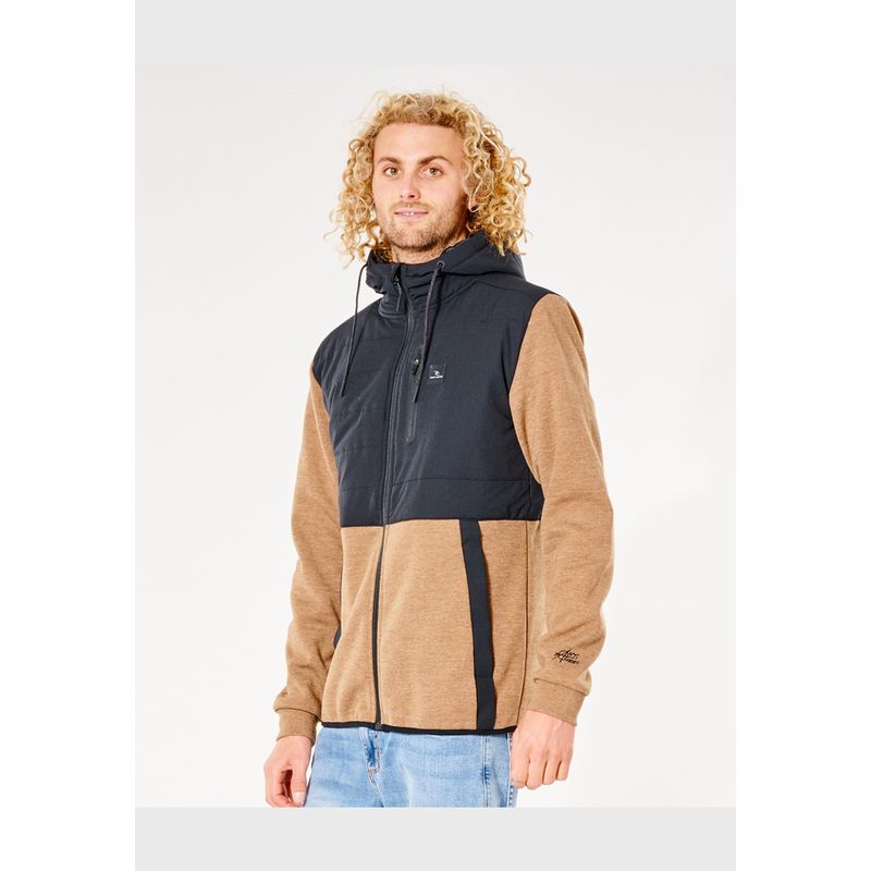 RIP CURL - Poleron FZ Anti Series Heatseeker Khaki Hombre Rip Curl