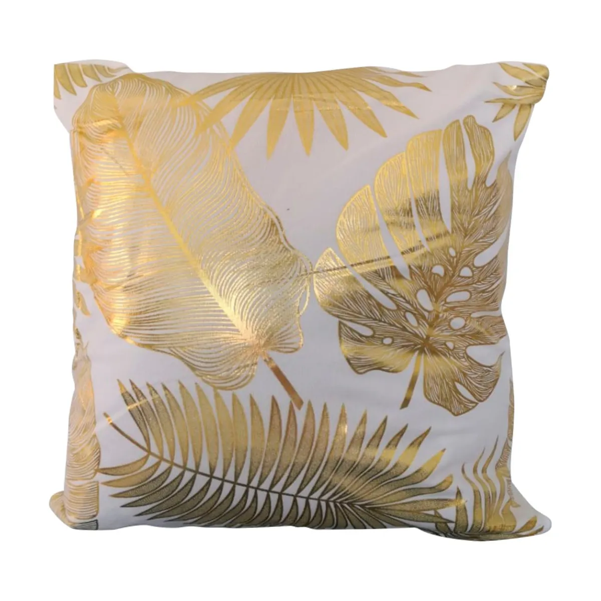 GENERICO - Funda Para Cojin Nordicas - Blanca - Hojas Golden 18