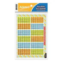 ADETEC - Ayuda Escolar Tabla De Multiplicar Autodhesiva - 209