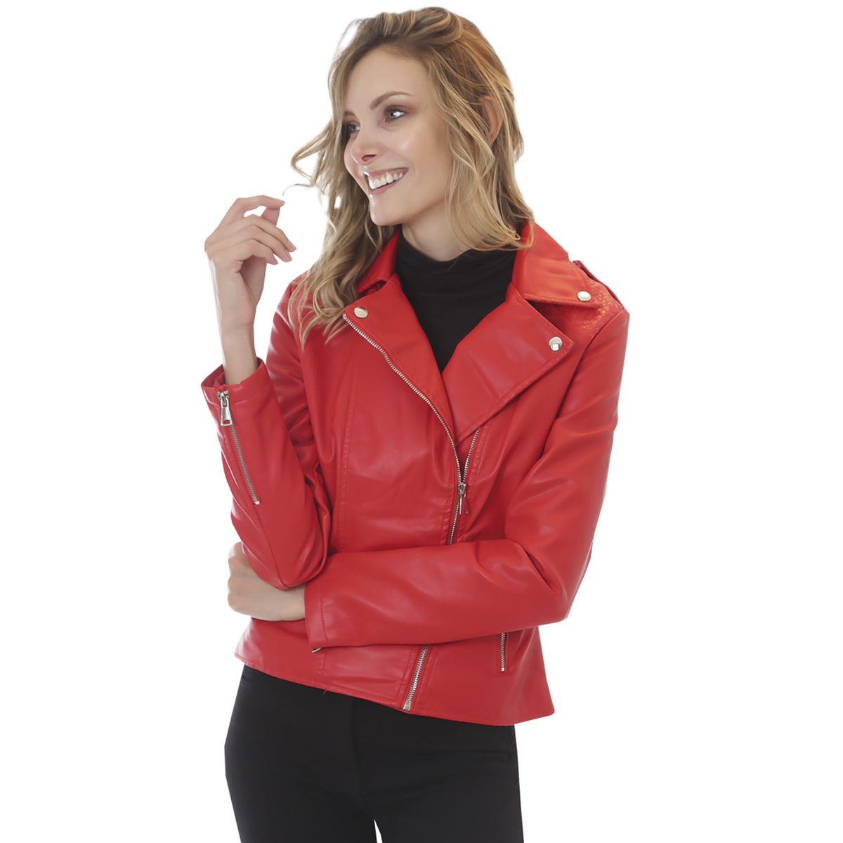 TODOPIEL - Chaqueta de Ecocuero Mujer Rojo Todopiel