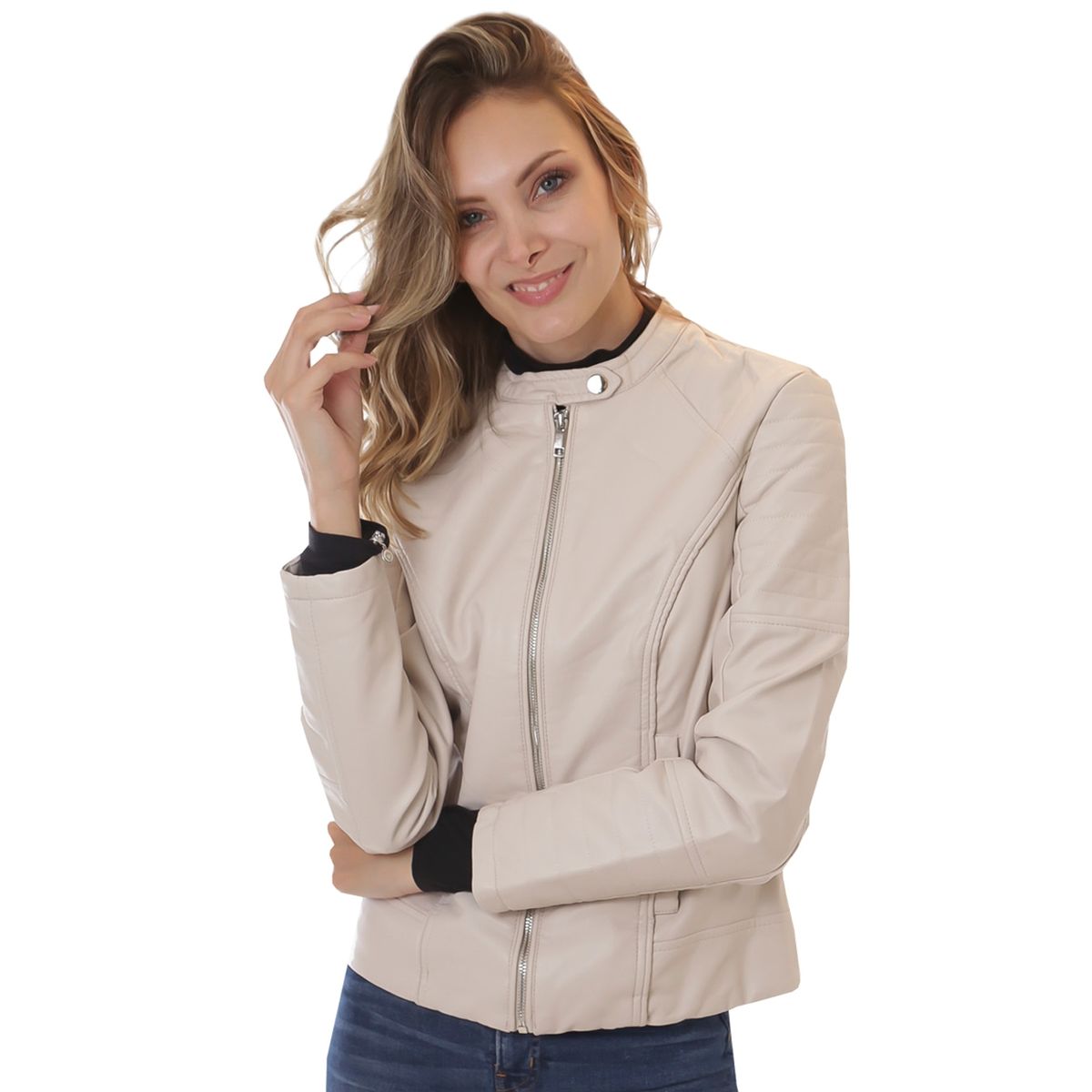 TODOPIEL - Chaqueta de Ecocuero Mujer Beige Todopiel