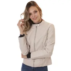 TODOPIEL - Chaqueta de Ecocuero Mujer Beige