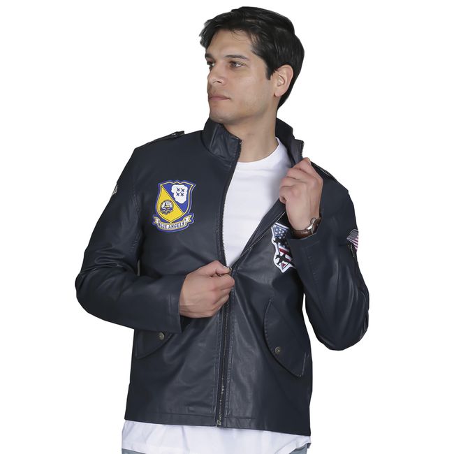 TODOPIEL - Chaqueta de Ecocuero Hombre Azul Marino Todopiel