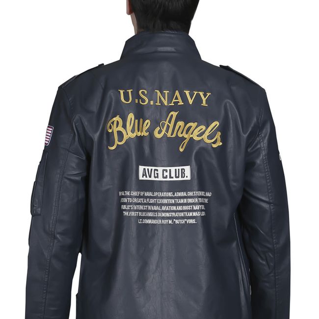 TODOPIEL - Chaqueta de Ecocuero Hombre Azul Marino Todopiel