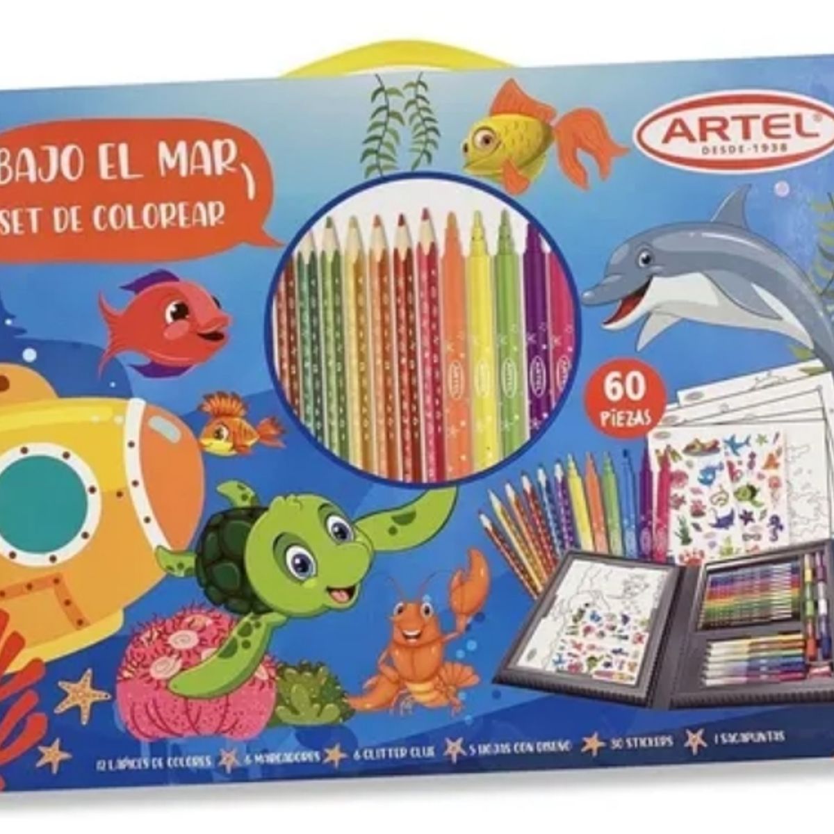ARTEL - Set De Colorear 60 Piezas Artel Bajo el Mar