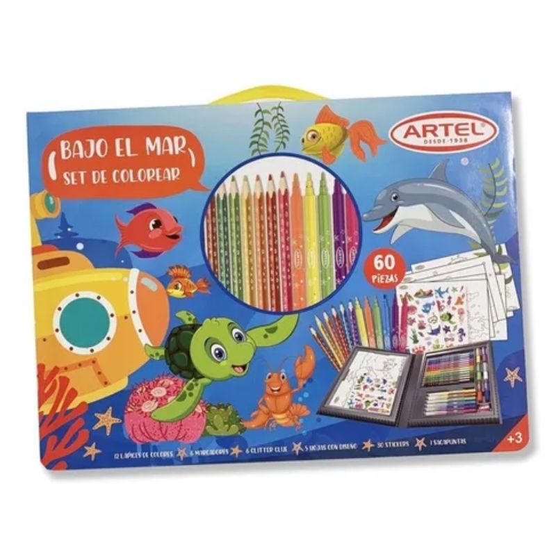 ARTEL - Set De Colorear 60 Piezas Artel Bajo el Mar