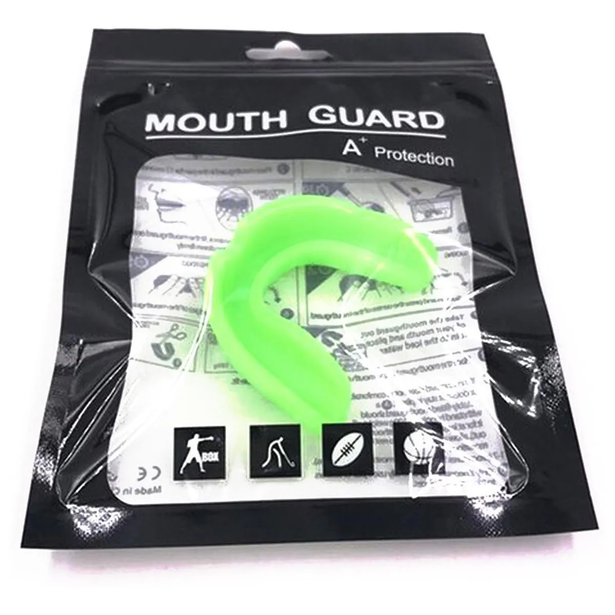 GENERICO - Protector Bucal Dientes Boxeo Rugby - Negro