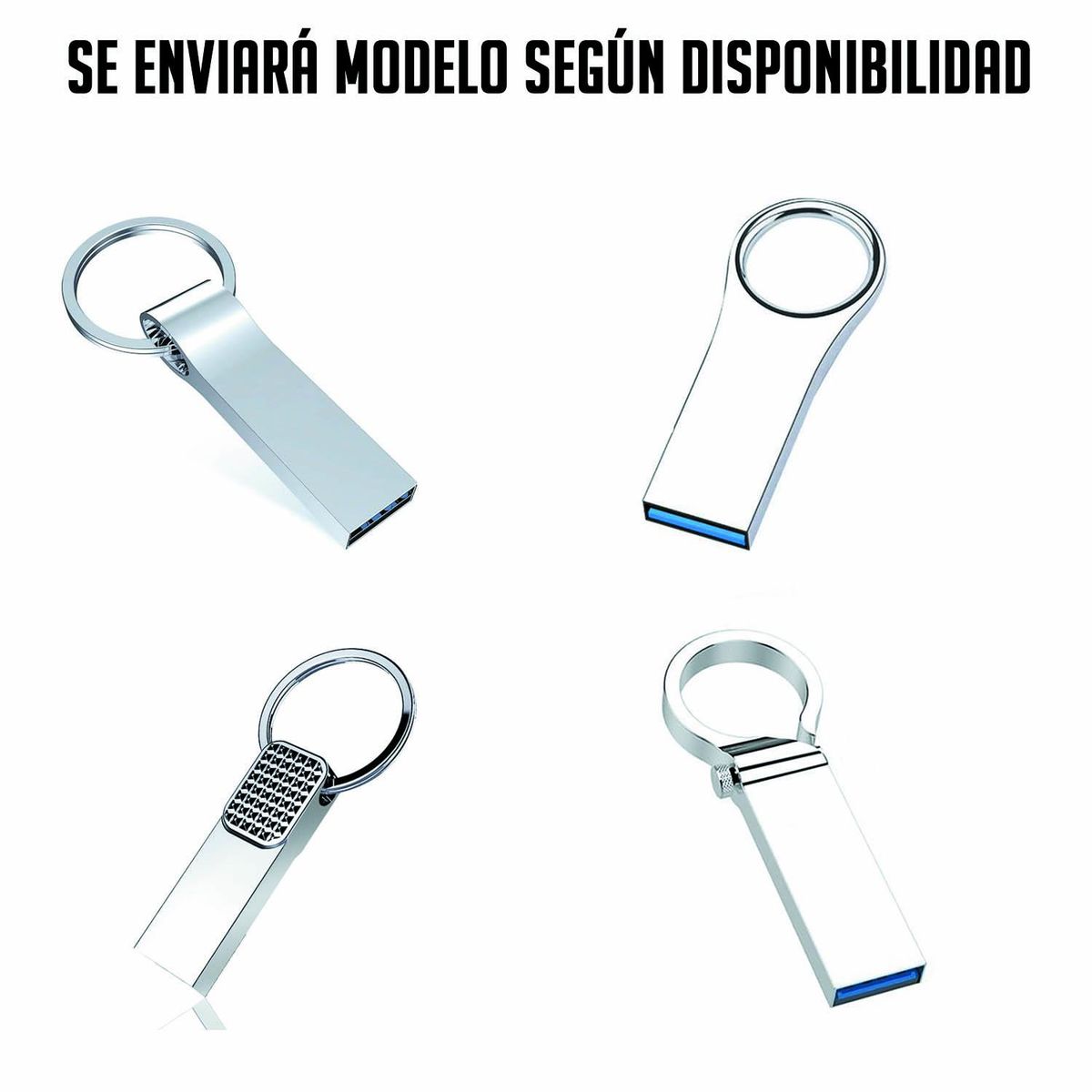 GENERICO - Pendrive Llavero 2tb + Adaptador Usb A Tipo C