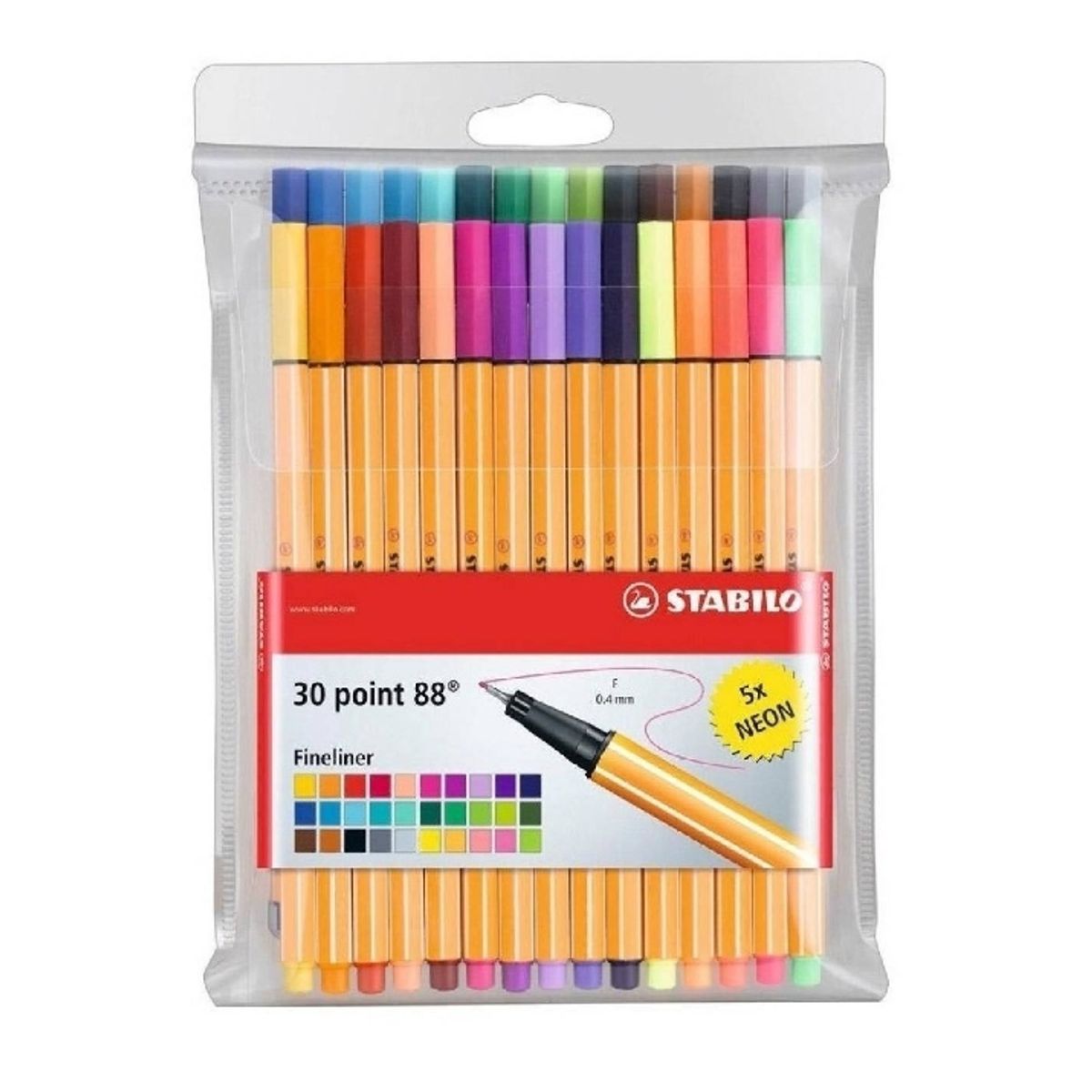 STABILO - Set Stabilo 30 Lápices Point 88 Tiralíneas Fineliner