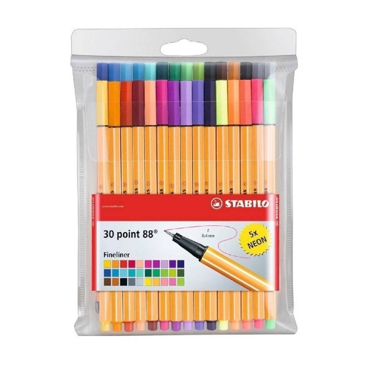 STABILO - Set Stabilo 30 Lápices Point 88 Tiralíneas Fineliner