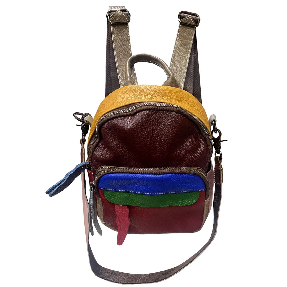 TODOPIEL - Mochila Cuero Mujer Multicolor Todopiel