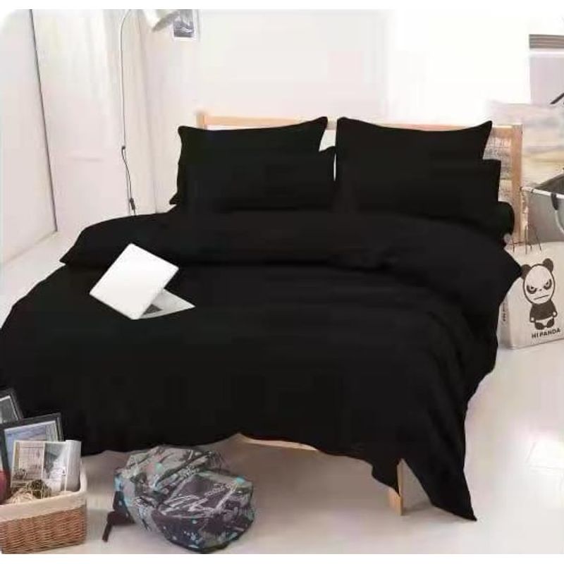 ANGELES DEL HOGAR - Juego De Sabanas King + 2 Fundas D Almohadas Negro