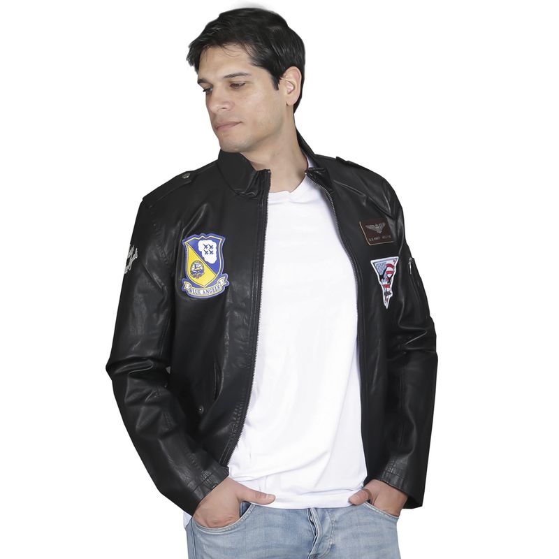 TODOPIEL - Chaqueta de Ecocuero Hombre Negro Todopiel