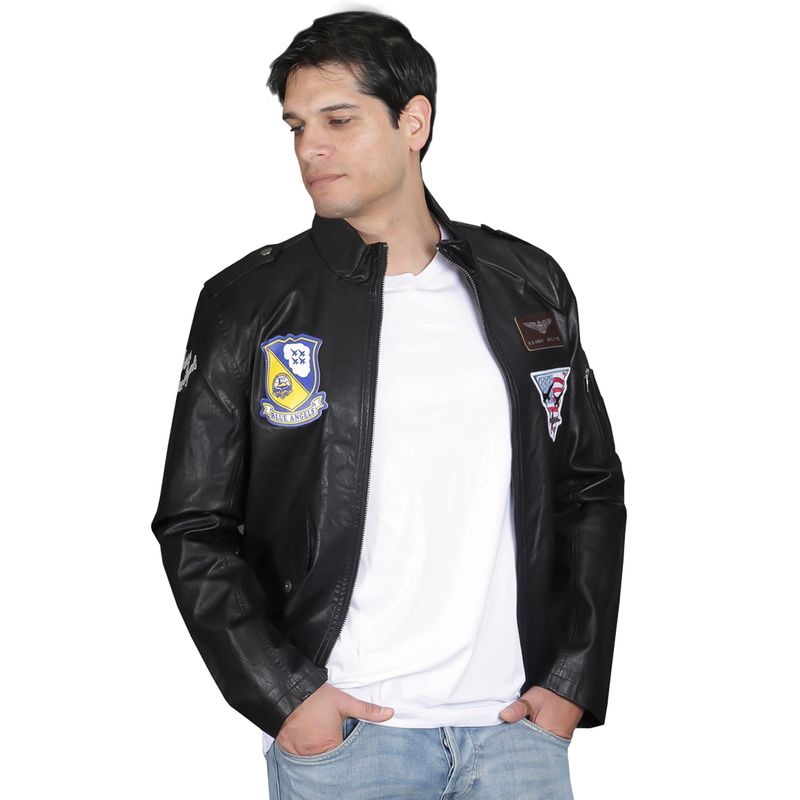 TODOPIEL - Chaqueta de Ecocuero Hombre Negro Todopiel