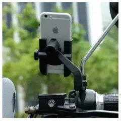 GENERICO - Soporte Metálico De Celular Para Moto Retrovisor