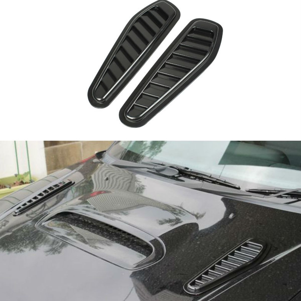 GENERICO - X2 Tomas De Aire Capot Adhesiva Auto Tuning Universal Karvas