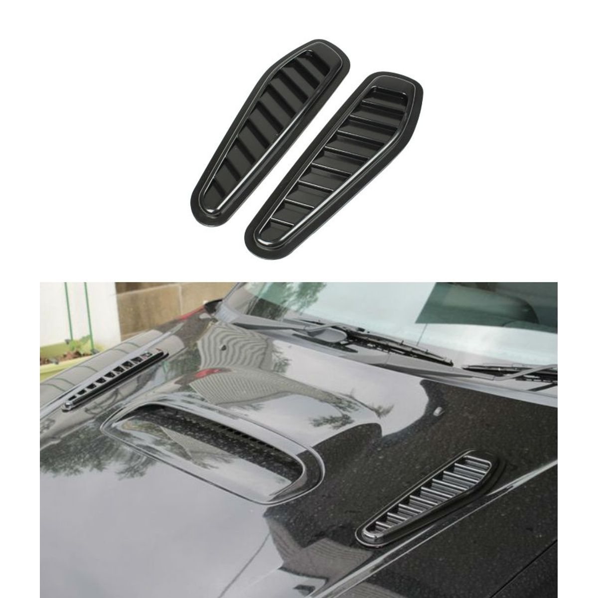 GENERICO - X2 Tomas De Aire Capot Adhesiva Auto Tuning Universal Karvas