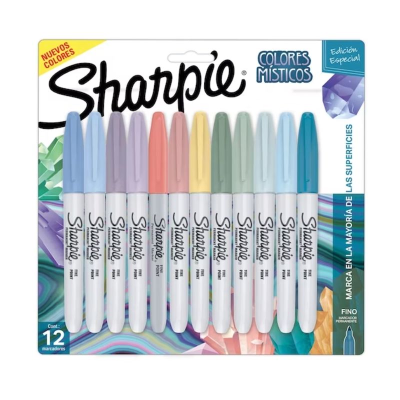 SHARPIE - MARCADORES PERMANENTES SHARPIE COLORES MISTICOS 12 UN.