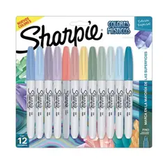 SHARPIE - MARCADORES PERMANENTES COLORES MISTICOS 12 UN.