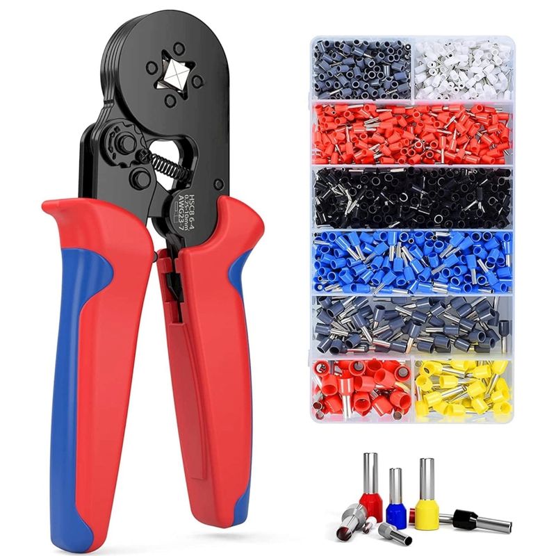GENERICO - Alicate Prensa Terminal Alta Resistencia Kit 1200 Pcs