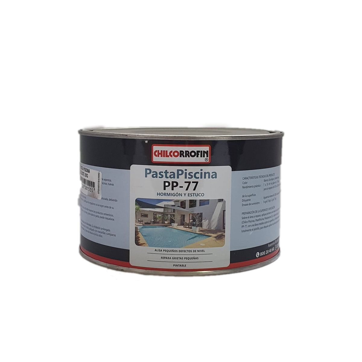 GENERICO - Pasta Para Piscina PP-77 Chilcorrofin celeste 2 kilos