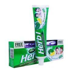 DABUR AMLA - Pasta Dental Herb'l Menta & Limón Gel + Cepillo de Dientes 150gr