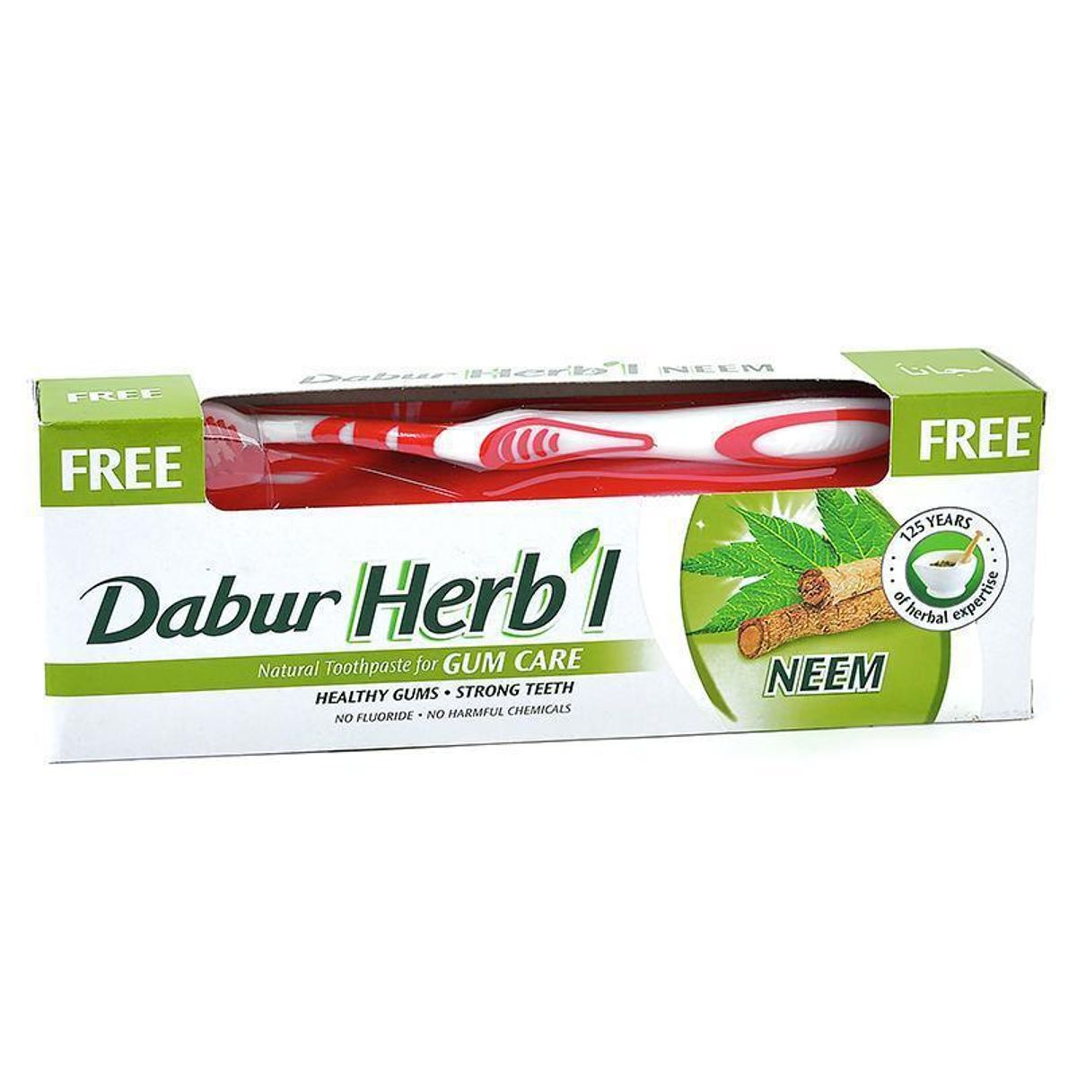 DABUR AMLA - Pasta Dental Herbl Neem + Cepillo de Dientes 150gr
