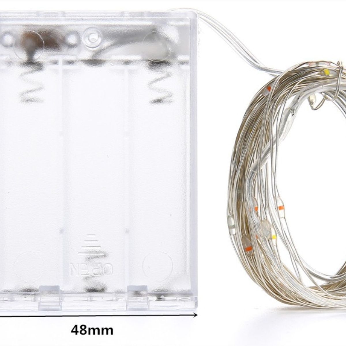 GENERICO - Guirnaldas Luces Micro Led Hadas 10 Mtrs Pilas Navidad