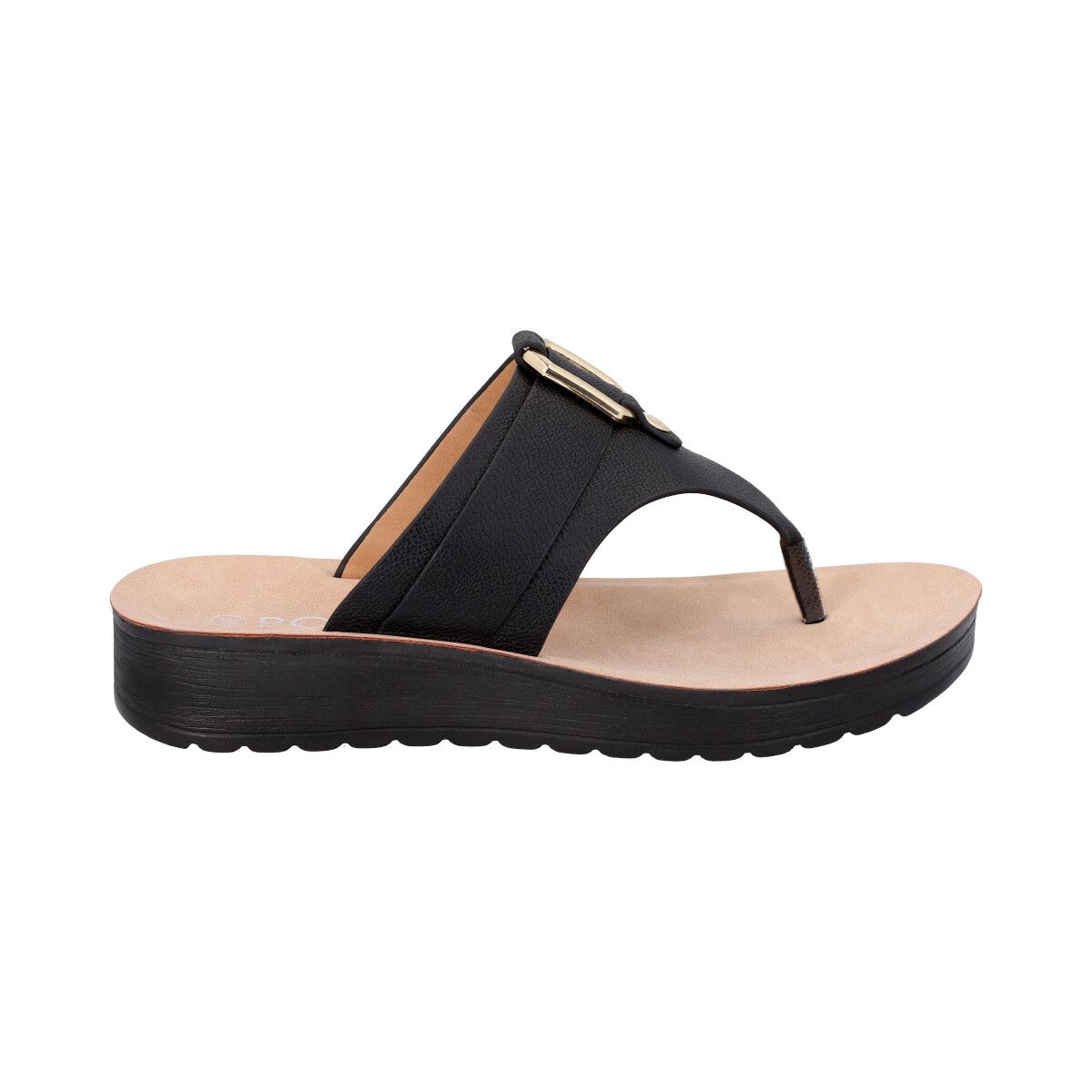 POLICE - Sandalia Mujer Negro Sole  Police