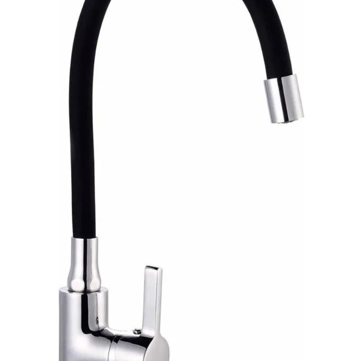 GENERICO - Llave Monomando Negra Flexible Lavaplato