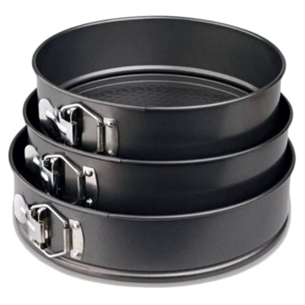 OEM - 3 Moldes Redondos Repostería Queques Tortas Antiadherente